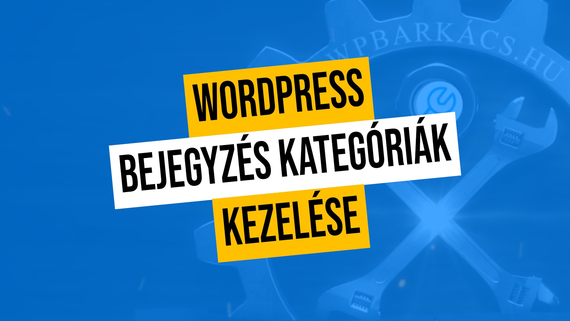 WordPress bejegyzés kategóriák kezelése