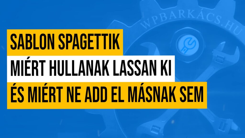 Sablon spagettik - Miért hullanak ki lassan és miért ne add el másnak sem!