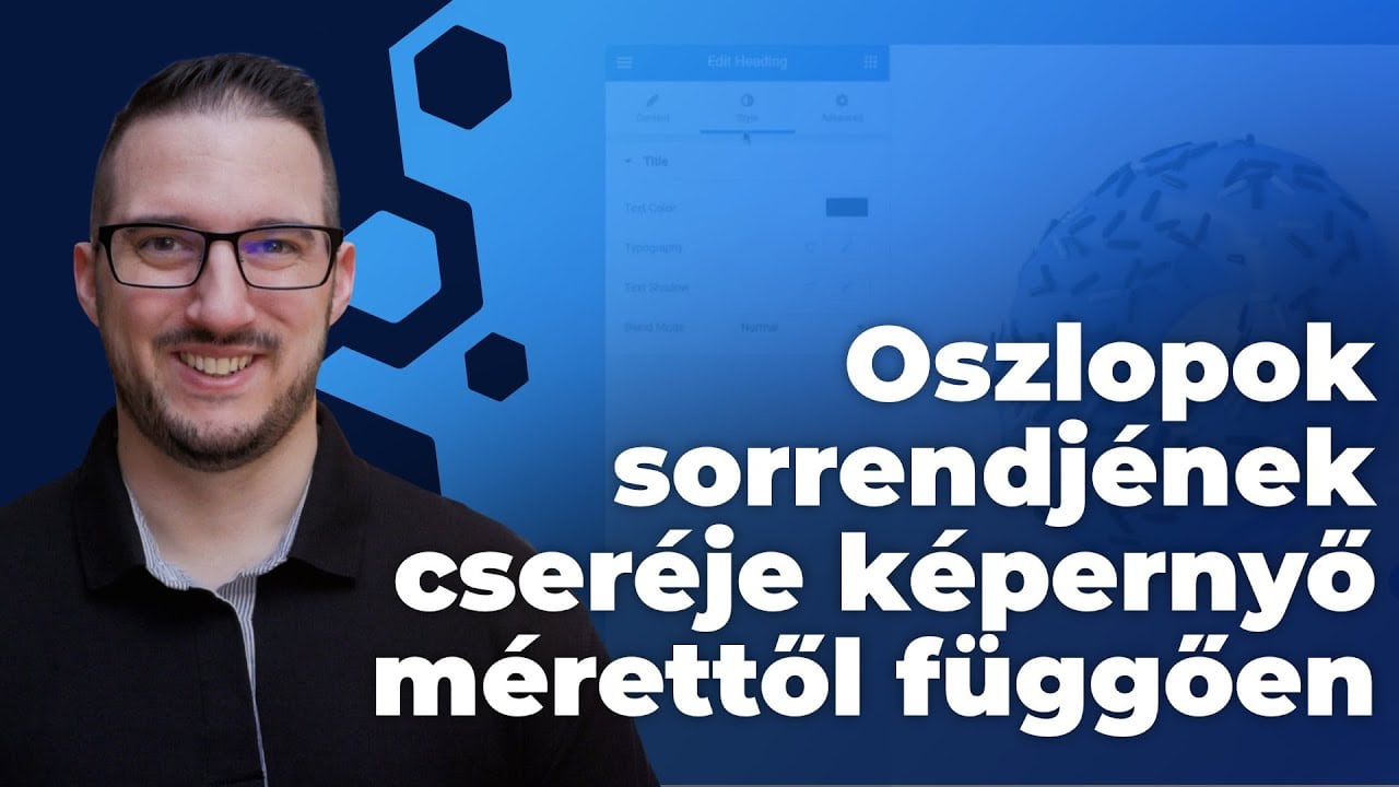 Elementor tip: Oszlopok sorrendjének cseréje képernyő mérettől függően