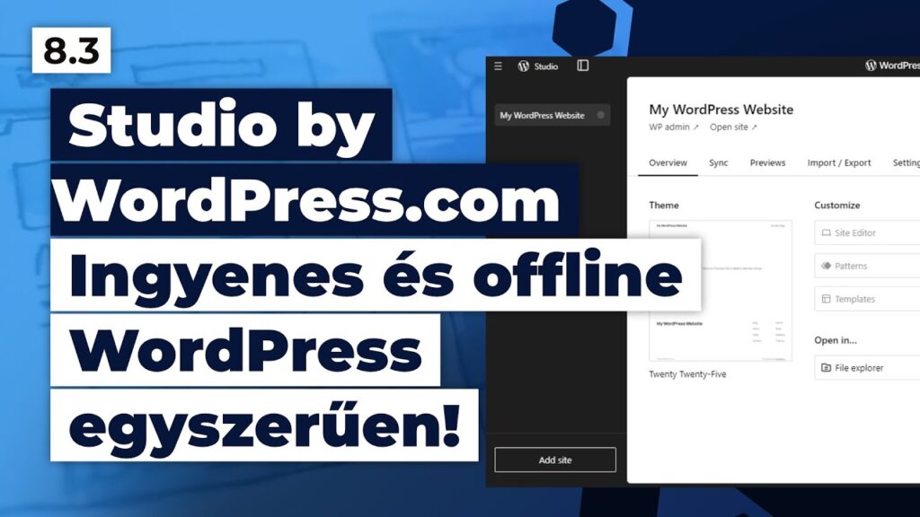 Studio és Playground by WordPress - ingyenes online vagy offline WordPress környezet -8.3